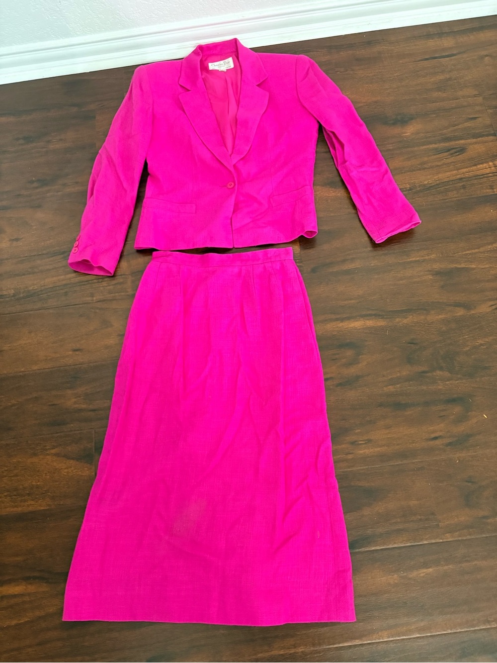 Christian Dior Fuchsia Tailored jacket and skirt